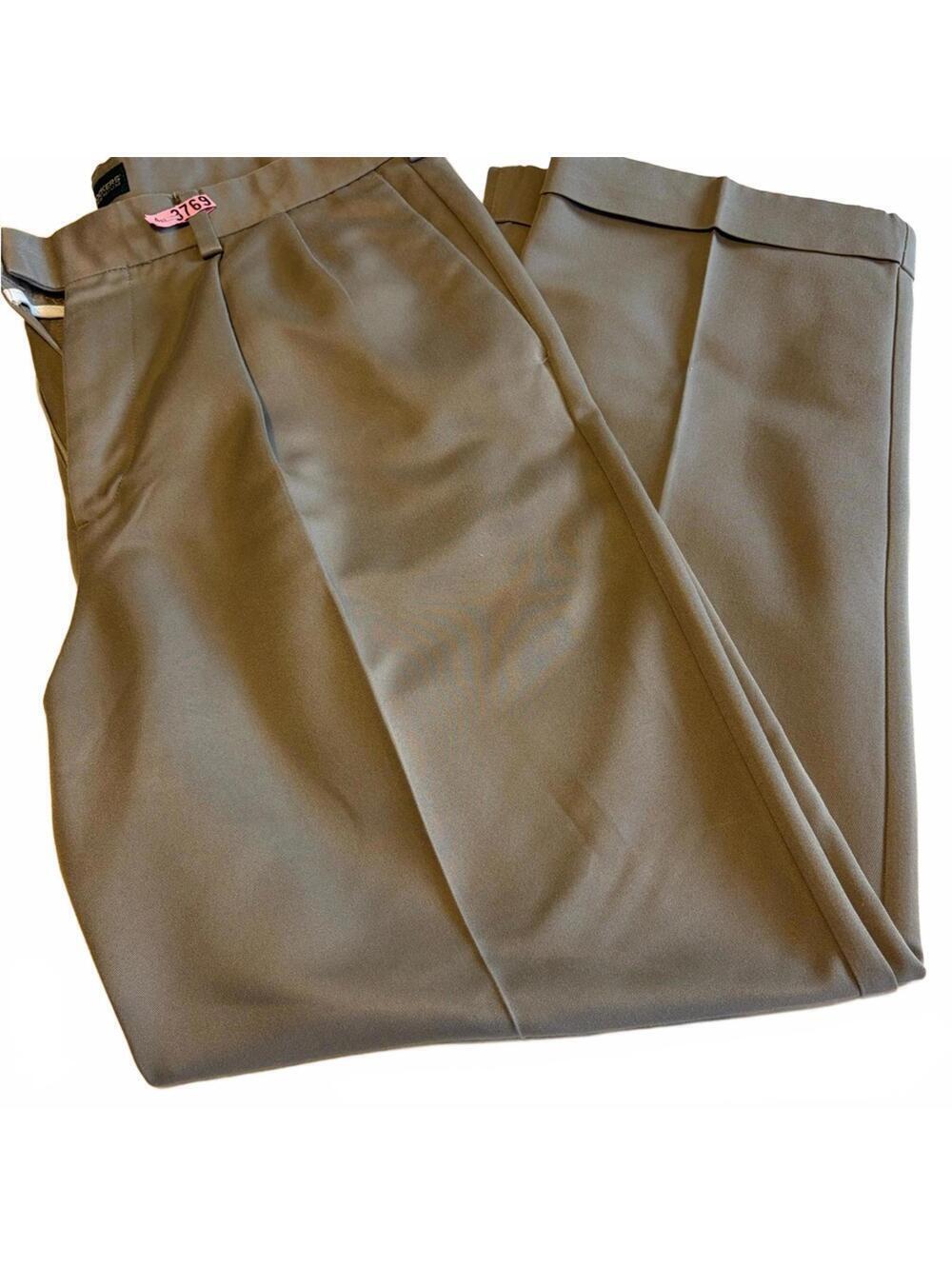 Dockers Classic Tan Trousers 34x30 Cuffed Khaki Dress Pants